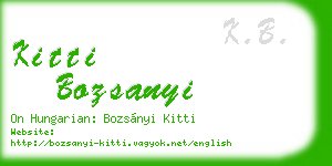 kitti bozsanyi business card